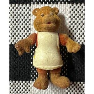 1986‎ Teddy Bear 2.75" Fuzzy Velvet Action Figure Teddy Ruxpin Worlds Of Wonder